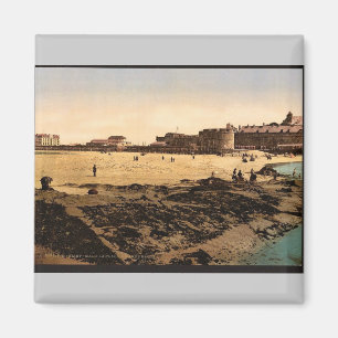 Imán Vare durante la bajamar, St. Malo, vintage Photoc