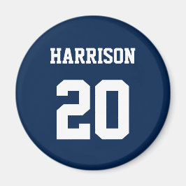 Imán Varios deportes navales azul blanco número de nomb