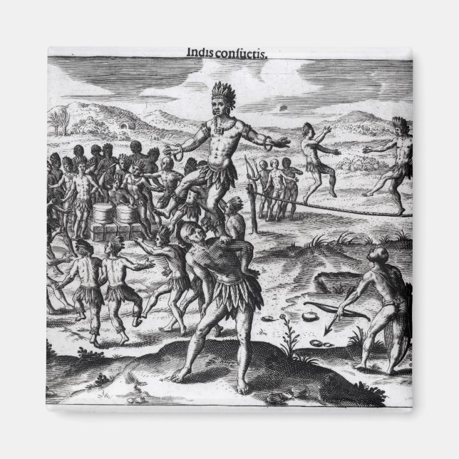 Imán Varios juegos indios, de 'Americae' (Frente)