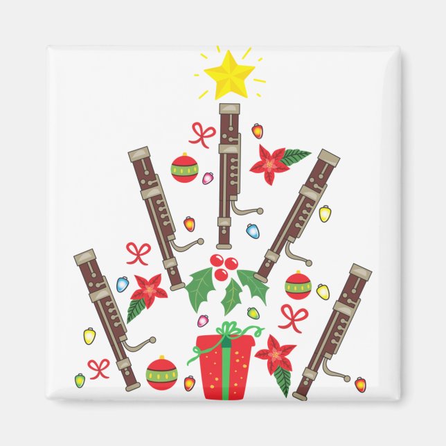 Imán Varones de honor de Navidad en Bassoon (Frente)