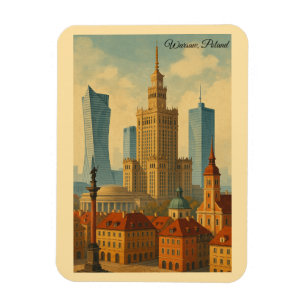 Imán Varsovia Polonia Viaje de arte