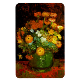 Imán Vase con el Bella Artes Zinnias Van Gogh