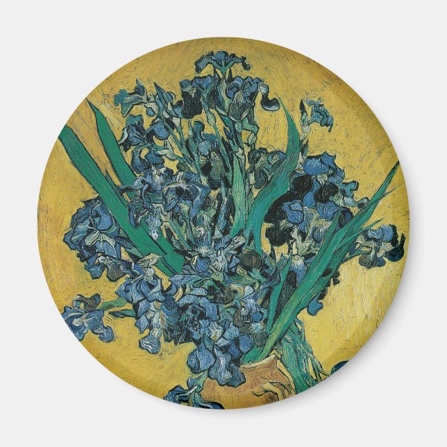 Imán Vase con irlandeses de Vincent van Gogh, arte vint (Frente)