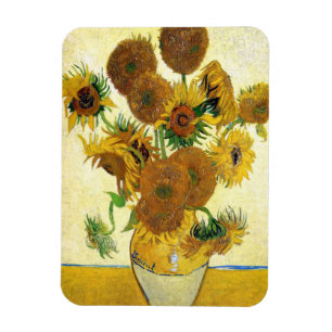 Imán Vase Con Quince Sunflowers De Vincent Van Gogh