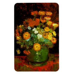 Imán Vase con Zinnias Van Gogh Bella Artes
