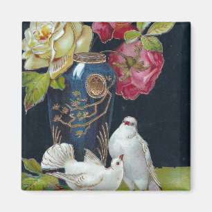 Imán Vase y palomas