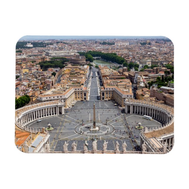 Imán Vaticano, Italia: Vista aérea de la Plaza San Pedr (Horizontal)