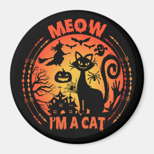 Imán Vaya, soy un gato, un gato de halloween