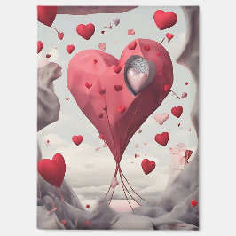 Imán VDay mag heart