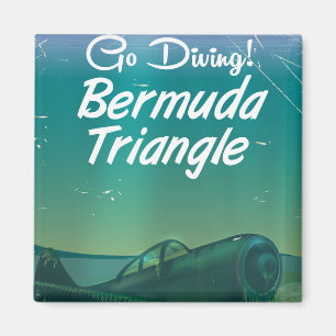 Imán ¡Ve a bucear! Afiche de viaje del triángulo de las