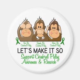 Imán Vea que hablar no oiga ninguna parálisis cerebral