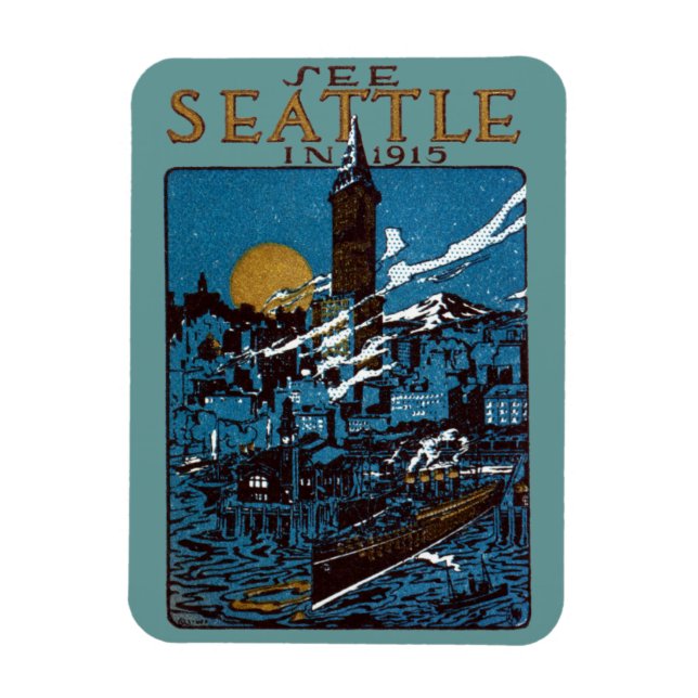 Imán Véase Seattle en 1915 (Vertical)