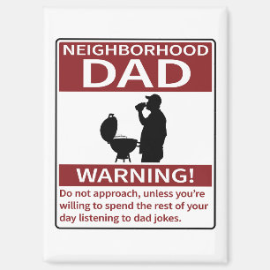 Imán Vecindario Papá Advertencia Red Grill