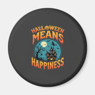 Imán Vector de Casa Embrujada de Felicidad de Halloween