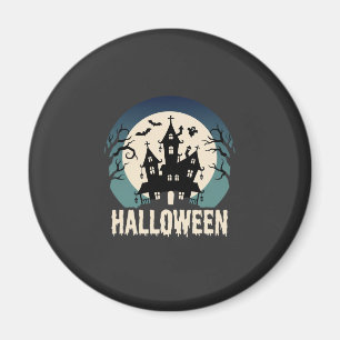 Imán Vector de Casa Embrujada de Halloween a la Luz de 