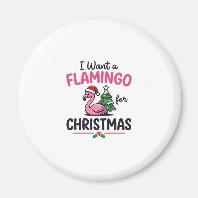 Imán Vector de cita de Navidad de flamenco (Frente)