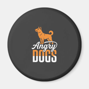 Imán Vector Mascota Perros Enojados