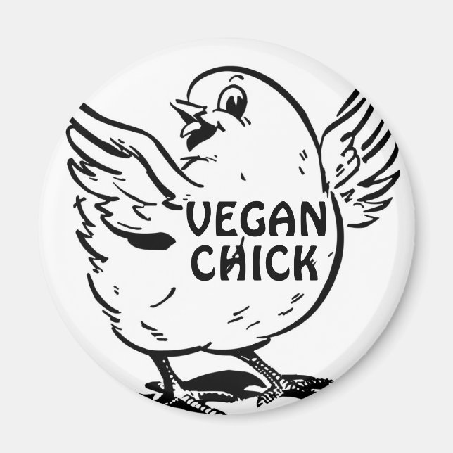 Imán Vegan Chick Magnet (Frente)