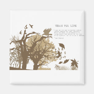 Imán Vegan - Cita de Tolstoy