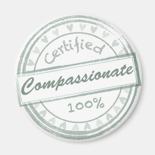 Imán Vegan Compassionate Refrigerator Magnet (Frente)