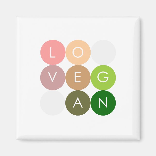 Imán Vegan Dot Love (Frente)