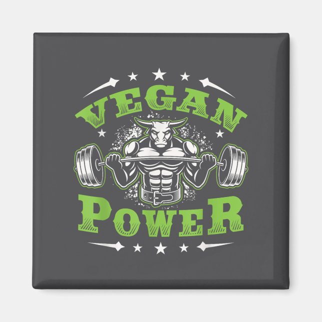 Imán Vegan Fitness Workout I'm Vegan Wer  (Frente)