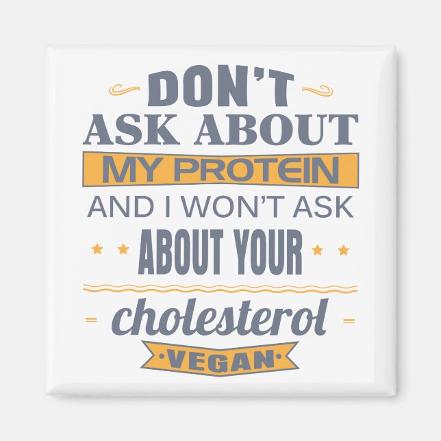 Imán Vegan no preguntes por mi proteína (Frente)