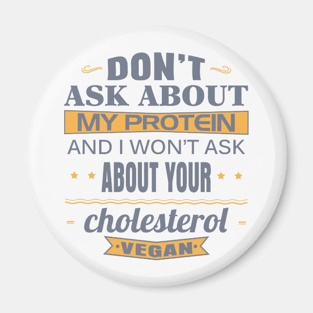 Imán Vegan no preguntes por mi proteína (Frente)