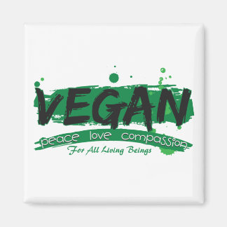 Imán Vegan Peace Love Compasión