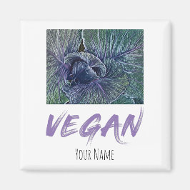 Imán Vegan Red Cabbage Vintage