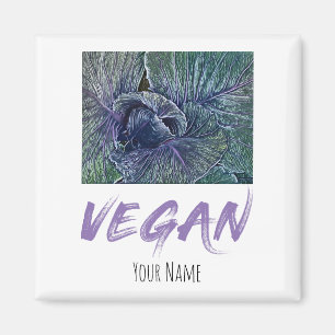 Imán Vegan Red Cabbage Vintage
