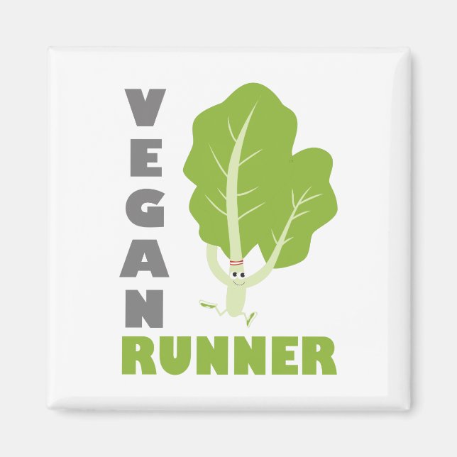 Imán Vegan Runner - Kale (Frente)