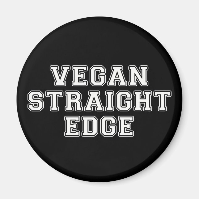 Imán Vegan Straight Edge (Frente)