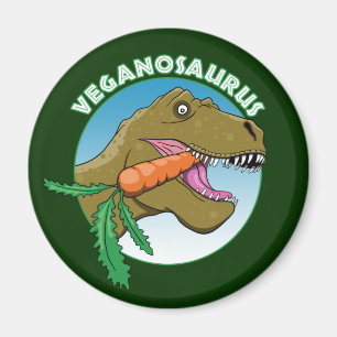 Imán Vegan T-Rex - Humor de veganismo