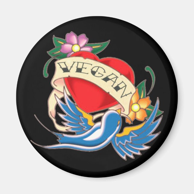 Imán Vegan Tattoo (Frente)