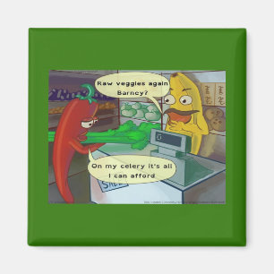 Imán Vegan Veggie Shopping Fridge Rick London Magnet