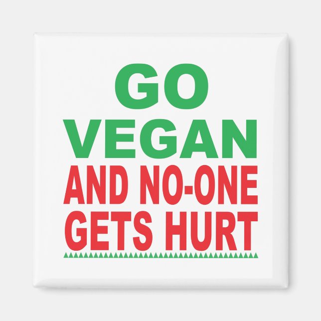 Imán Vegan Y Nadie Se Herió, Vegan Magnet (Frente)