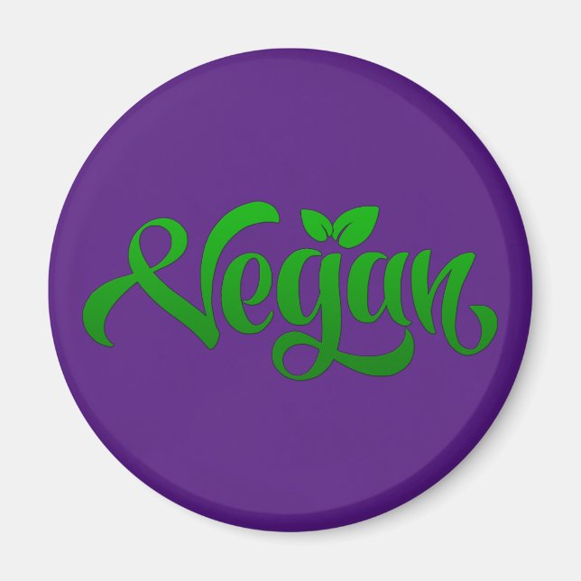 Imán vegano - Calcomanía de regalo para nevera bas (Frente)
