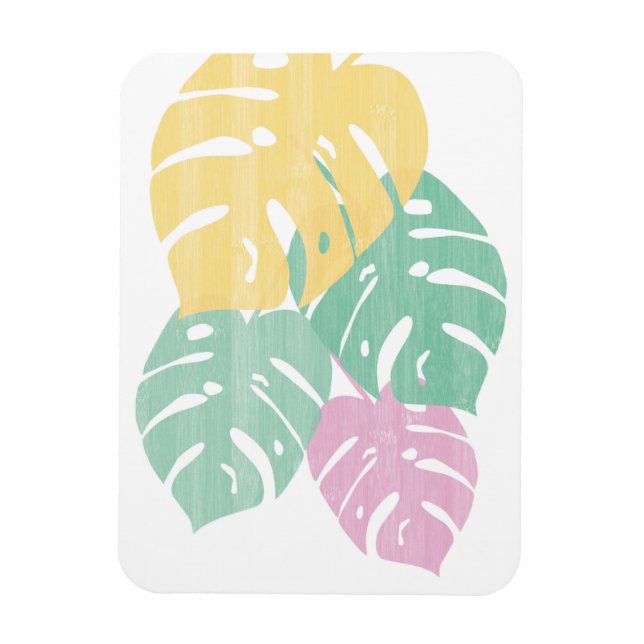 Imán Vegetación tropical - Hojas de Monstera (Vertical)