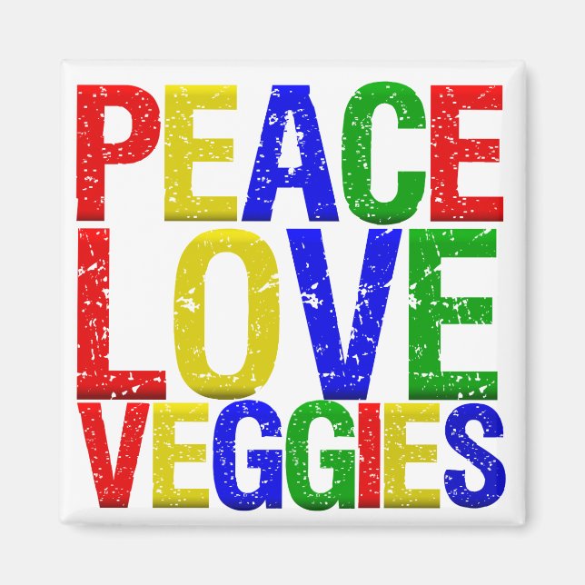 Imán Vegetales de amor por la paz (Frente)