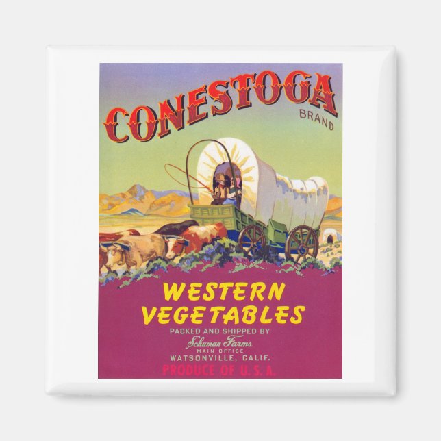 Imán Vegetales occidentales de Conestoga (Frente)