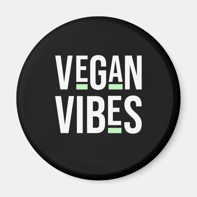 Imán Vegetariano Vegan Vibes (Frente)