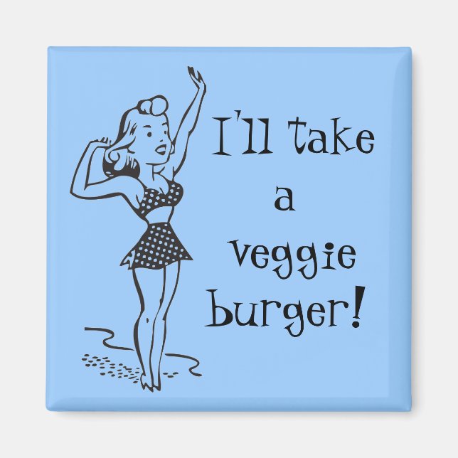 Imán Veggie Burger Magnet (Frente)