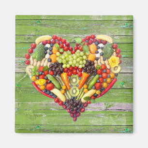 Imán Veggie Love Vegan Heart