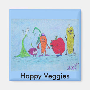 Imán - Veggies felices