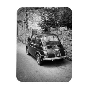 Imán Vehículo FIAT 500 en blanco y negro