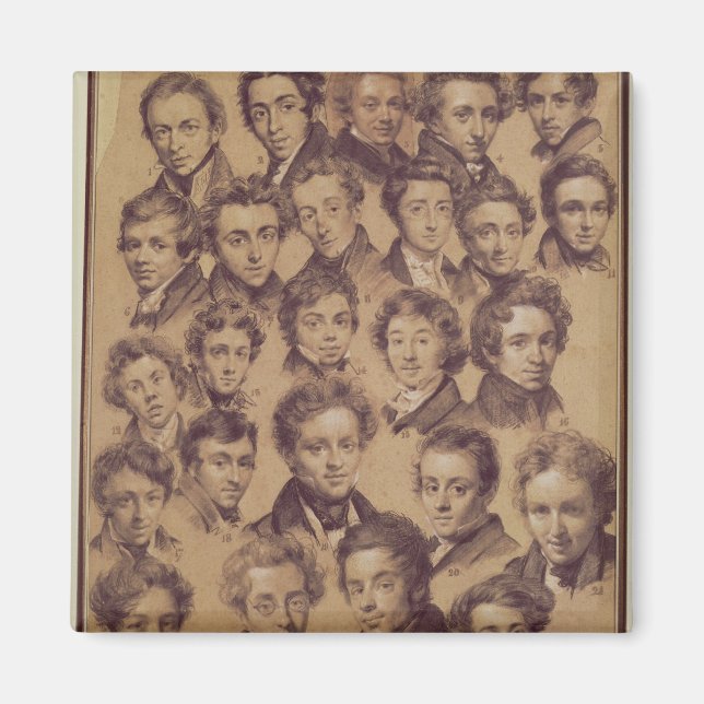 Imán Veinticinco alumnos del estudio de Antoine (Frente)