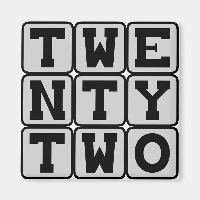 Imán Veintidós, número 22 (Frente)