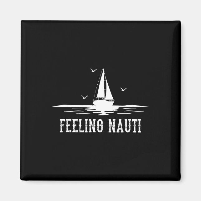 Imán Vela divertida de vela - Marinero de veleros sinti (Frente)