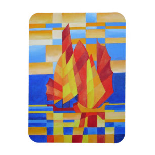 Imán Vela en los siete mares, tan azul, resumen cubista